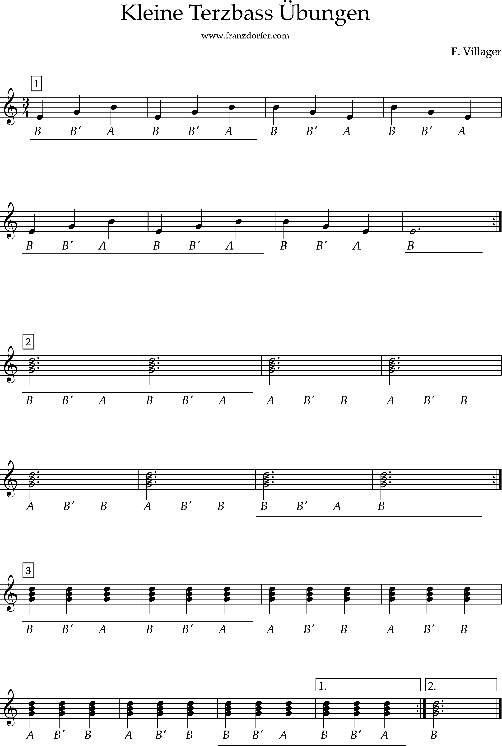 Terzbass übung steirische lernen-Bass+ Disant